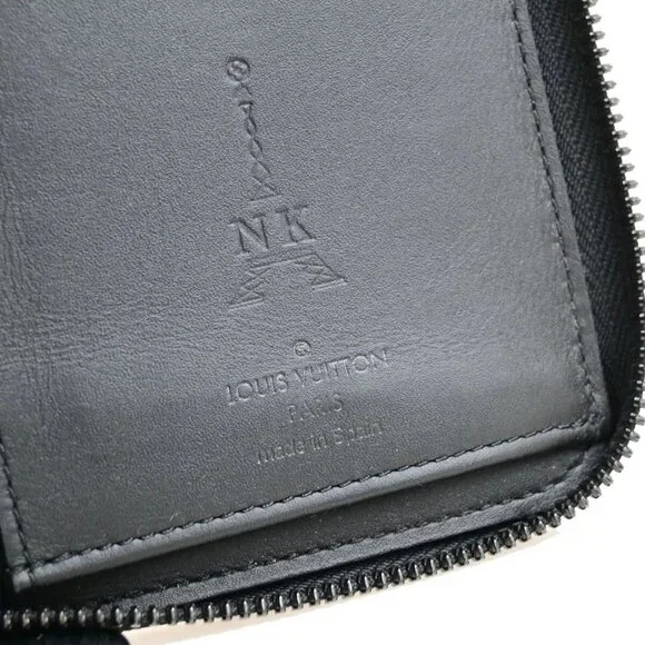 LOUIS VUITTON Vertical Long Zippy Wallet Monogram Shadow Black M62902 62FB267